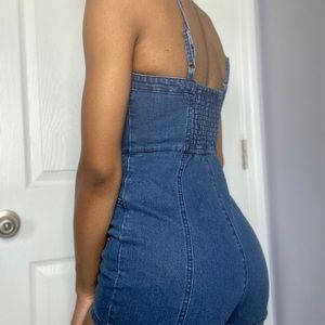 Button down Jean romper